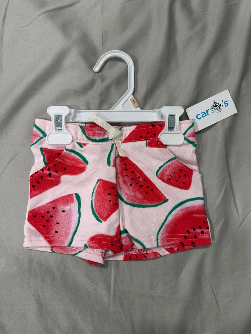 NWT - Carter's Pink Shorts with Red Watermelon Print